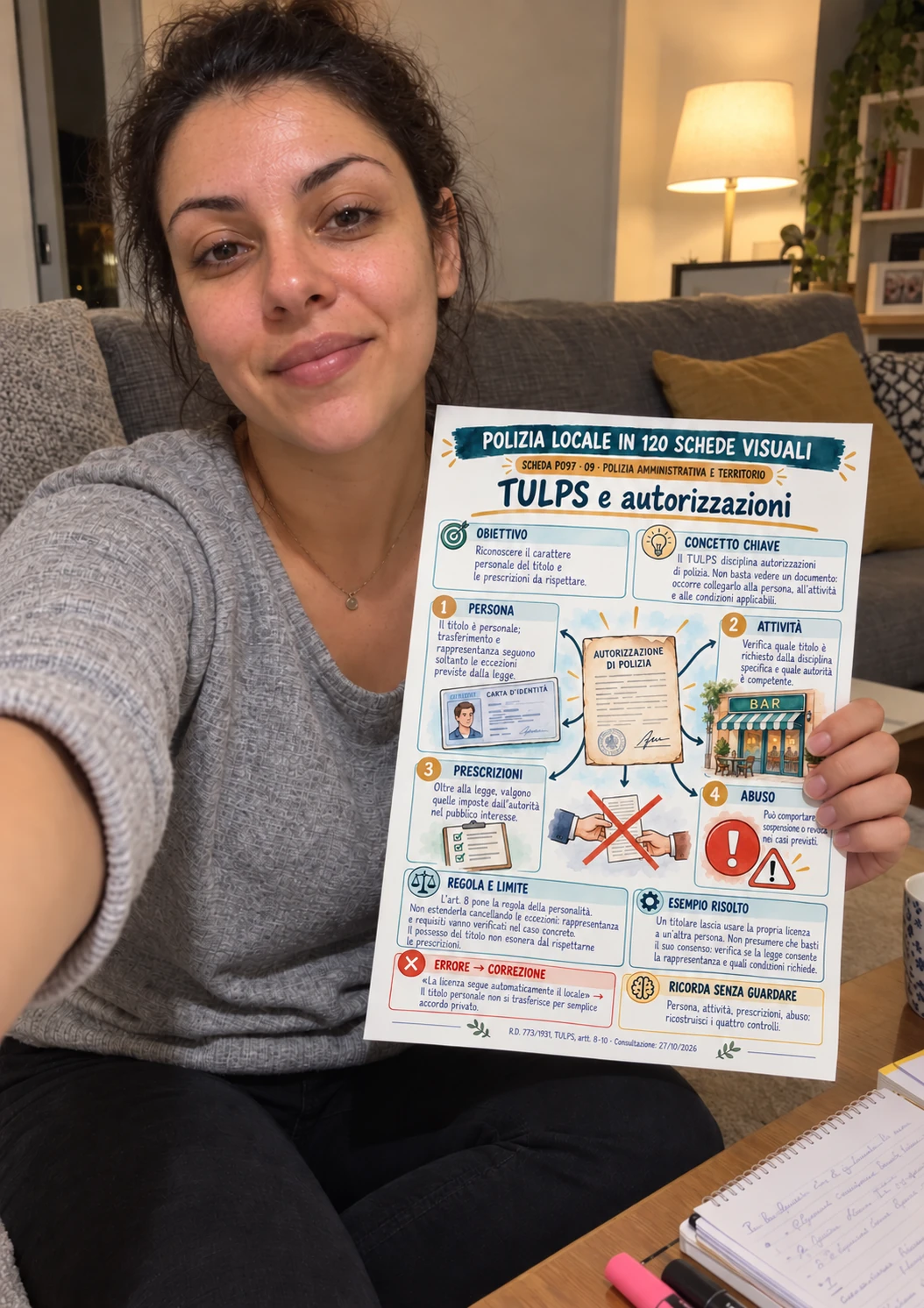 Scheda TULPS e autorizzazioni in formato stampato